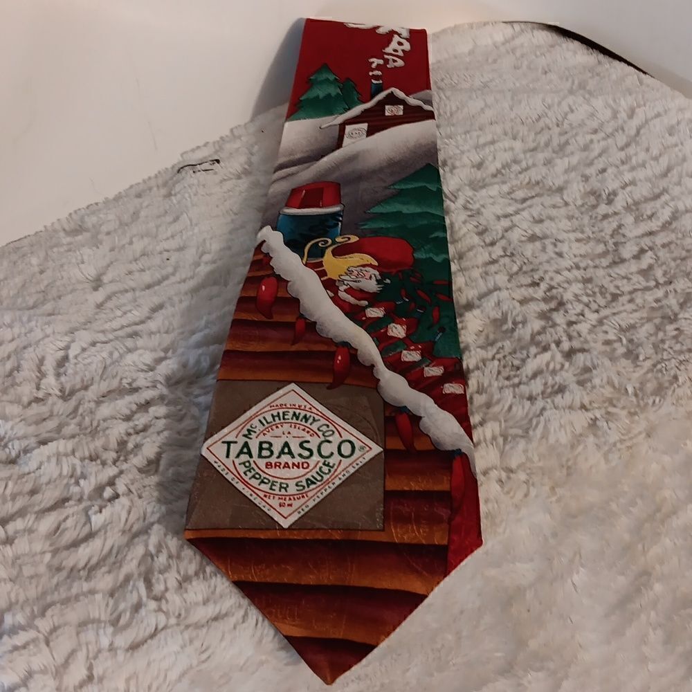 Tabasco Christmas Silk Neck Tie